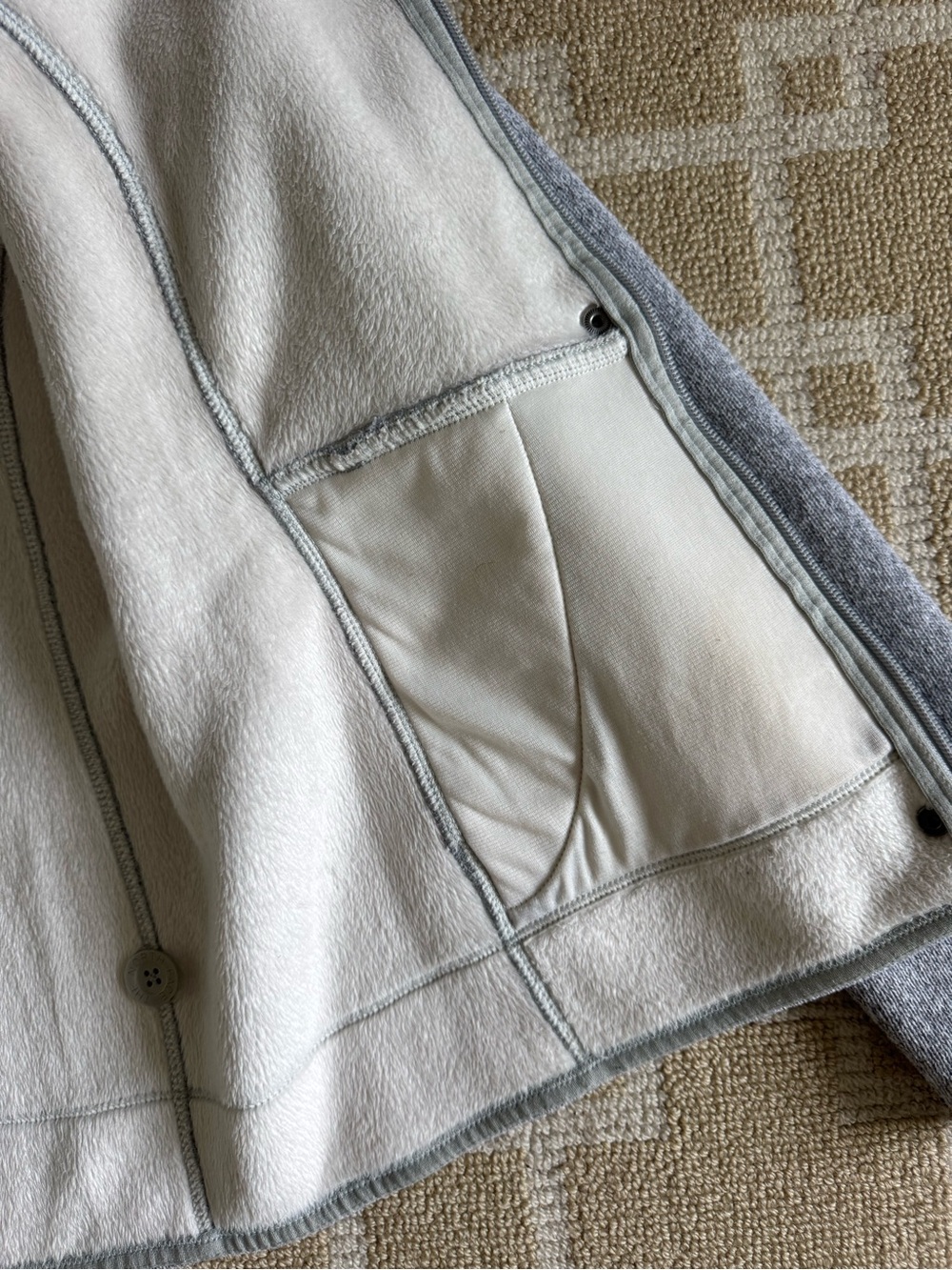 The North Face Sherpa Lined Hooded Fleece Jacket Outdoor Heather Gray Medium - Picture 9 of 17